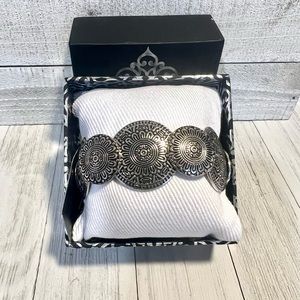 Scroll and Dots Silver Bracelet
